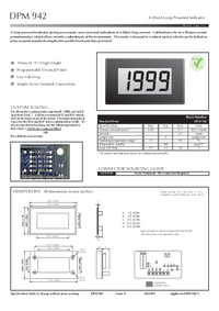 Thumbnail of document Data Sheet - DPM 942 Loop Powered LCD Meter